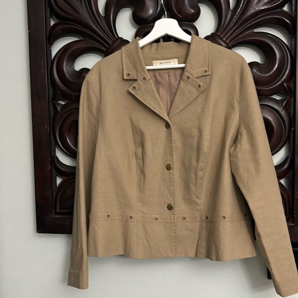 MELROSE Tan Linen Blazer